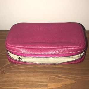 COACH Pink Leather Jewelry Case